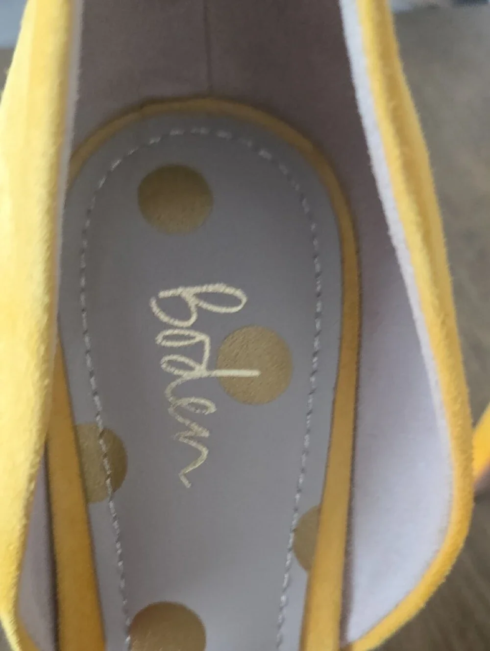 Boden Yellow Suede Pointed-Toe Pumps - Picture 2 of 4